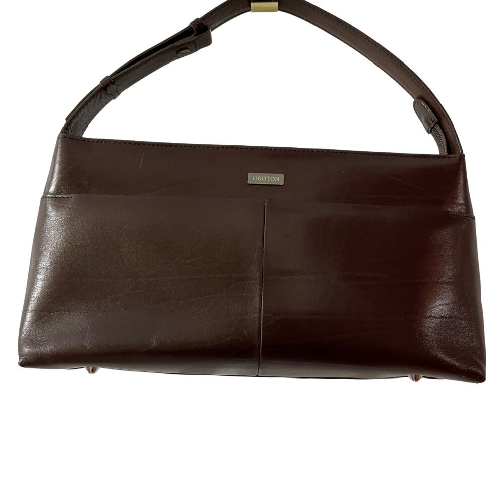 👜 Oroton Dark Brown Leather Handbag